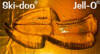 A Jell-O snowmobile