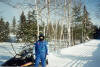 Me snowmobiling in Michigan